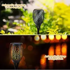GENERICO - Lámpara Flama Estaca Antorcha Led Solar Jardín
