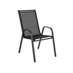 NECTAR - Silla Rinconada de fierro y malla textileno color negro