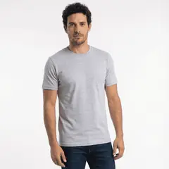 T-WORLD - Polera Básica Hombre Manga Corta 100% Algodón
