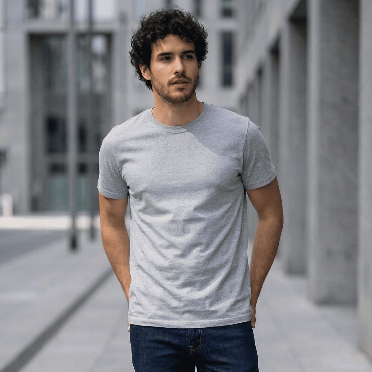 T-WORLD - Polera 100 % algodón manga corta básica 170 Grs. ideal para estampar