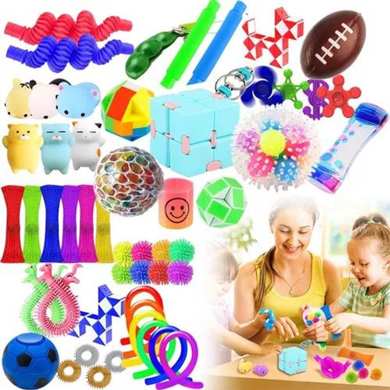 GENERICO - Set 55 Fidget Toy Juguete Sensorial Anti Estrés Para Niños