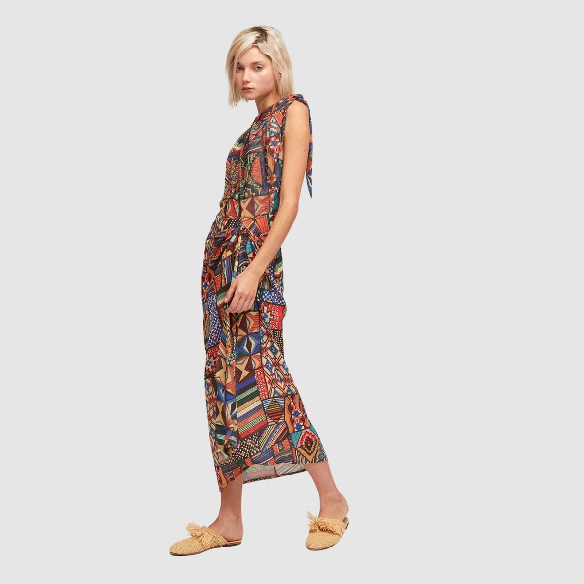 ALDO MARTINS - Vestido Aldo Martins Azul Rala