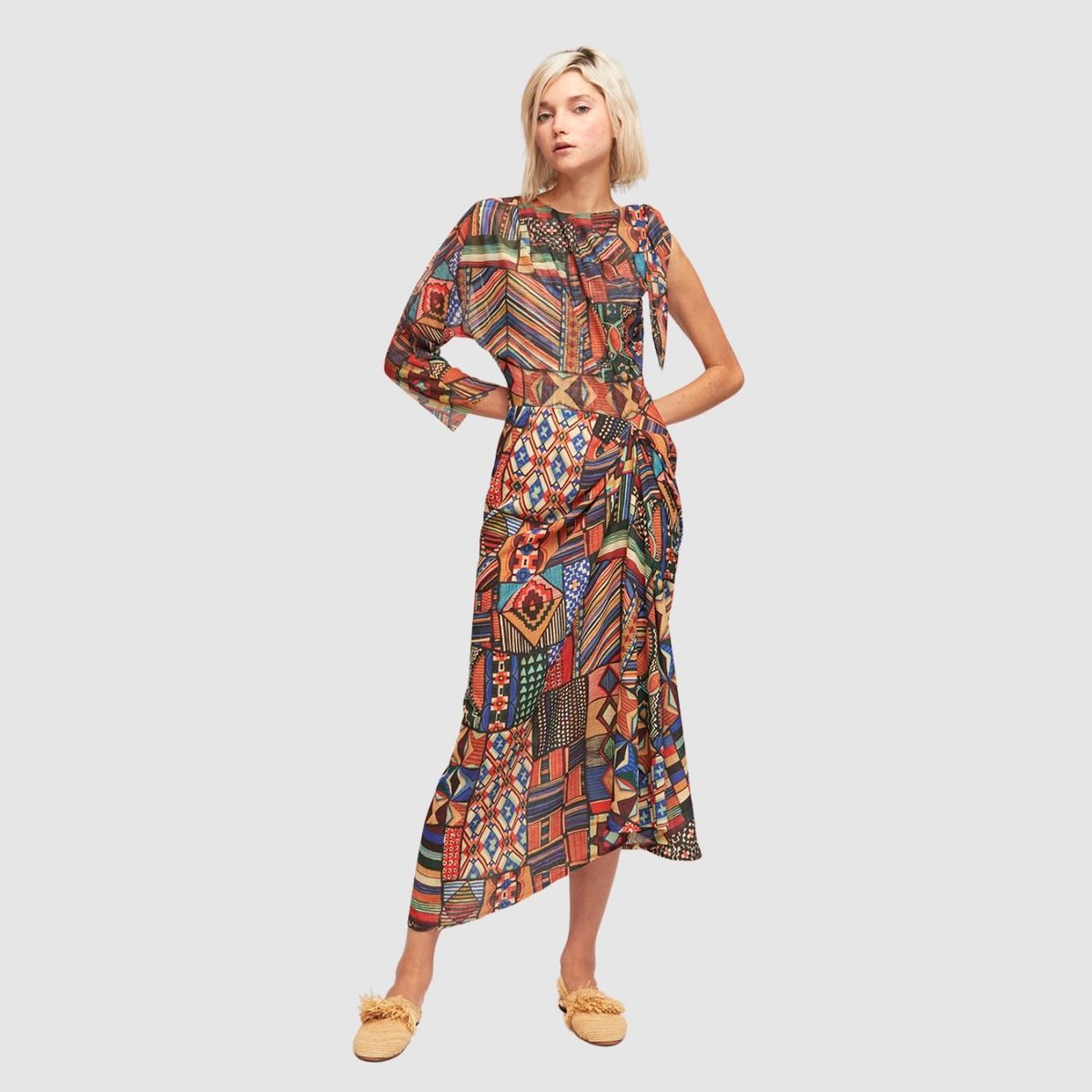 ALDO MARTINS - Vestido Aldo Martins Azul Rala