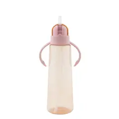 BEST HOUSE - Vaso Con Bombilla Y Asas 360 ml - Rosa