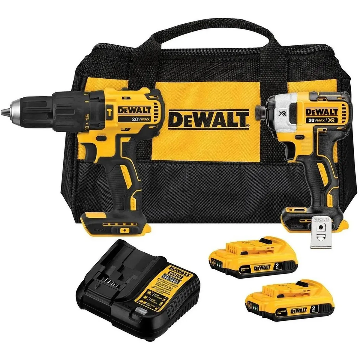 DEWALT - Taladro Perc + Atornillador 20v + 2 Bat Dewalt Dck223d2-b2