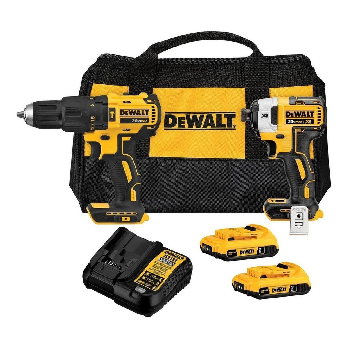 DEWALT - Taladro Perc + Atornillador 20v + 2 Bat Dewalt Dck223d2-b2