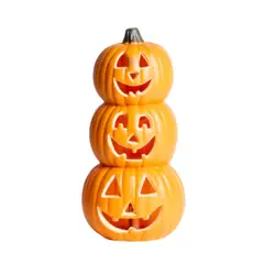 FRANK & MORTIS - Adorno Triple Calabaza Con Luz Led 46x23cm Halloween