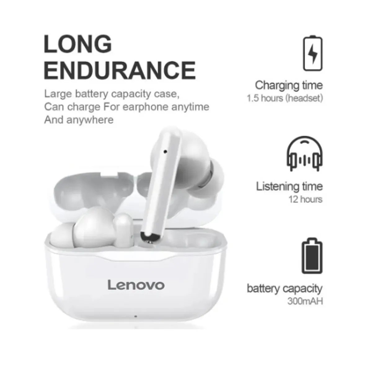 LENOVO - Audífonos inalámbricos Lenovo Thinkplus