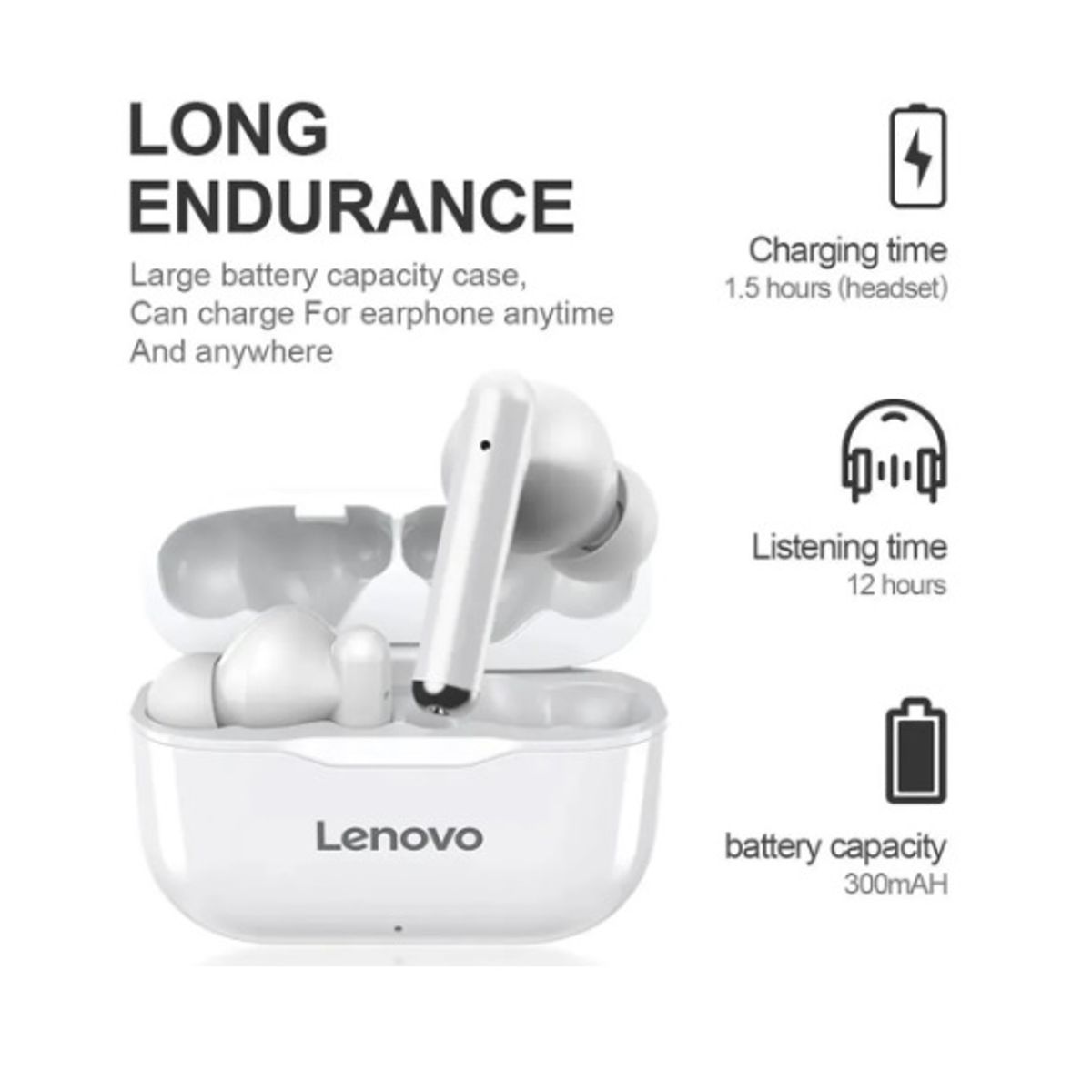 LENOVO - Audífonos inalámbricos Lenovo Thinkplus