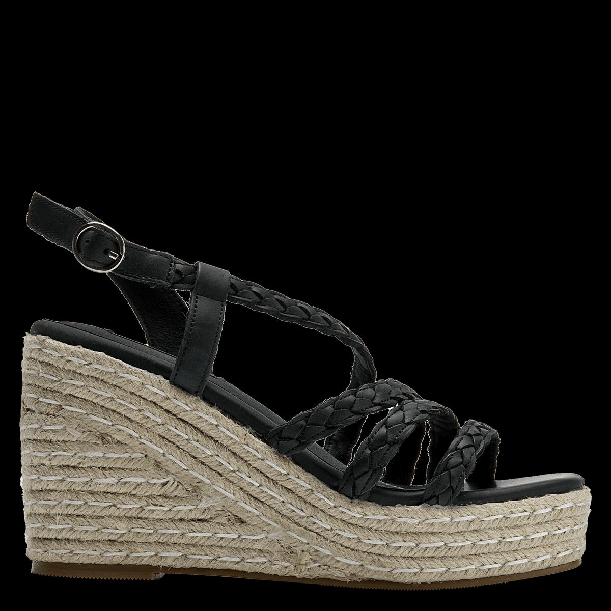 POLLINI - Sandalia Casual Mujer Negro Pollini