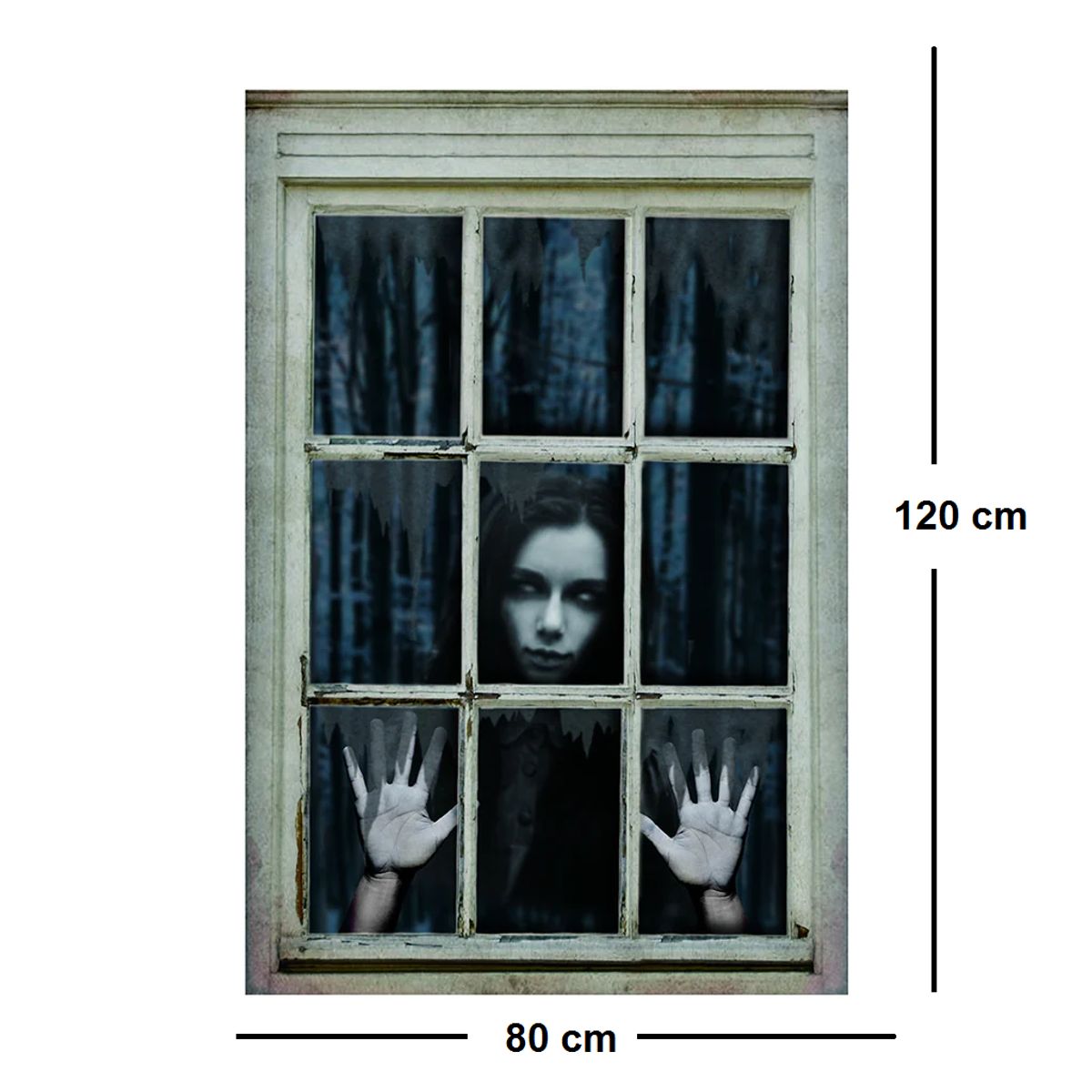 FRANK & MORTIS - Ventana Falsa Con Mujer 120x80cm Adorno