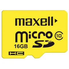 MAXELL - Tarjeta de memoria MicroSD 16GB + Adaptador 90MB/s