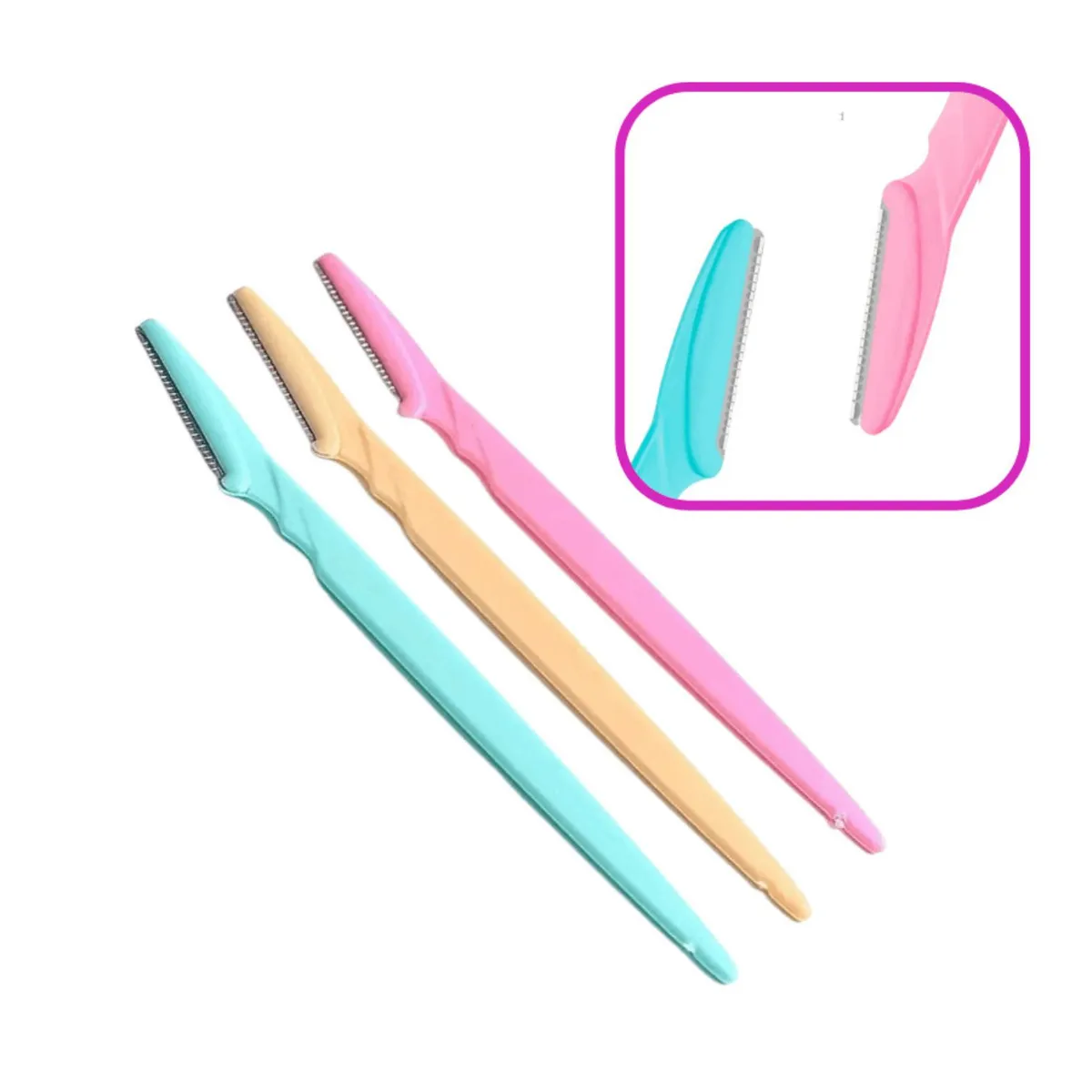 CHERIMOYA - Set de 3 perfiladoras o navajas para cejas