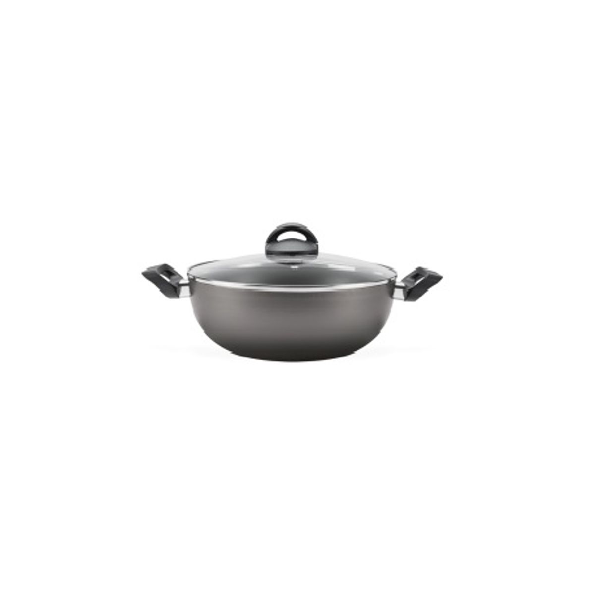 BRINOX - Wok con Tapa y Manijas 28cm 41L Brinox Maple Gris