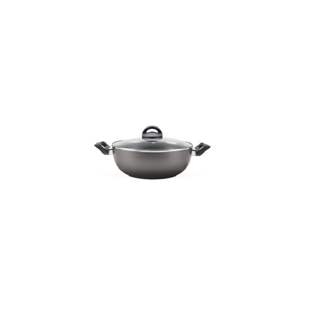 BRINOX - Wok con Tapa y Manijas 28cm 41L Brinox Maple Gris