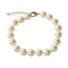 ANDREA COGGIOLA JOYAS - Pulsera Perlas Shellpearl 8mm Enchapado Oro 18K