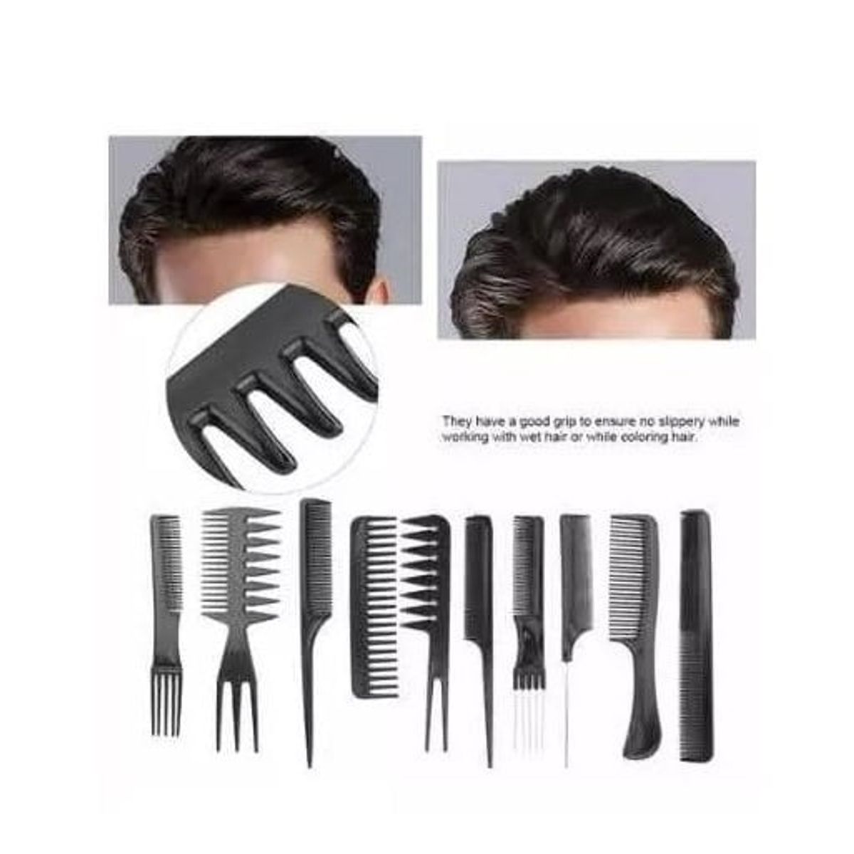 GENERICO - Set De 10 Peinetas Peines Profesional