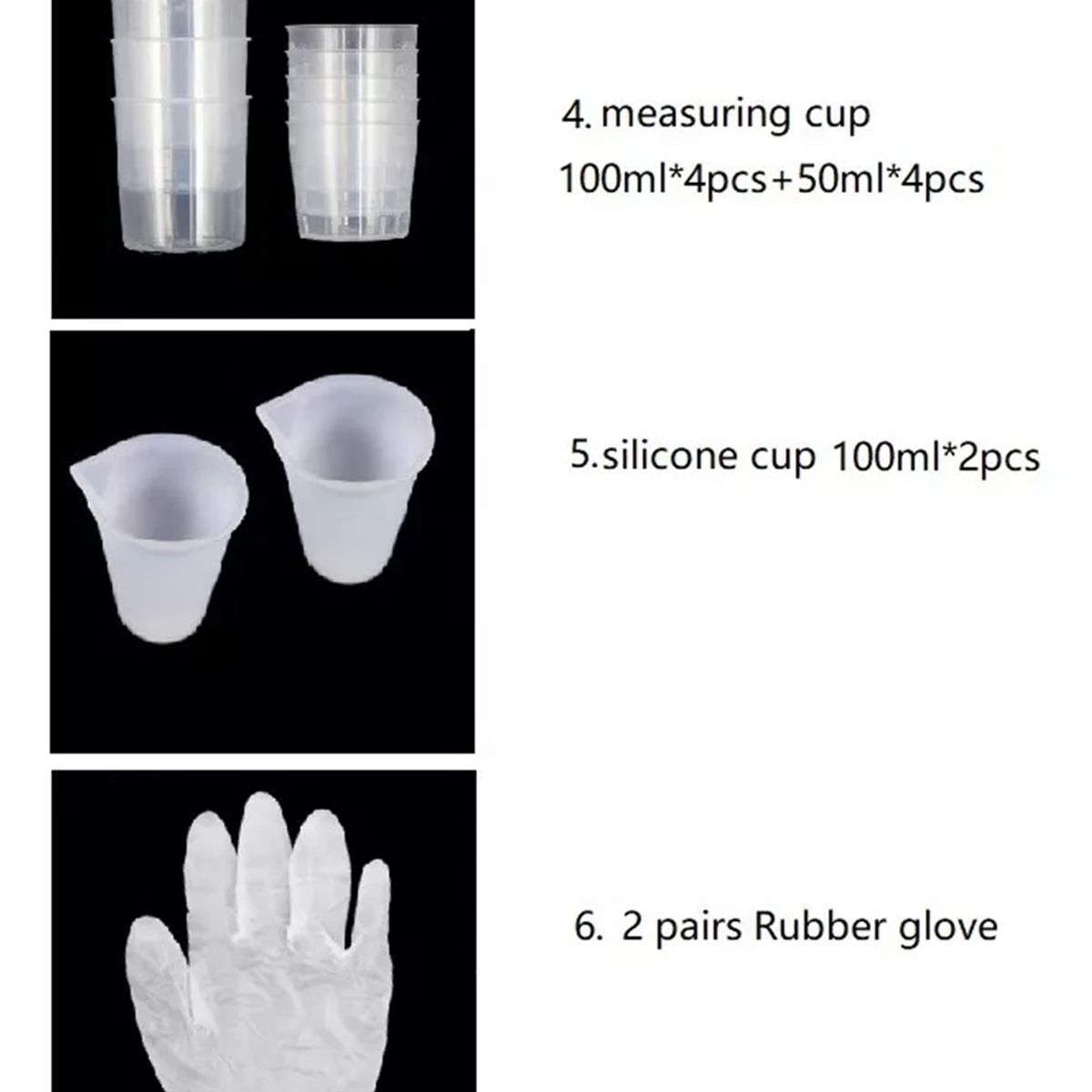 GENERICO - Kit Iniciación Resina Epóxica Cristal 57pcs 1:1 408ml