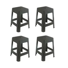 GENERICO - Pack 4 Pisos Banco Ratan 47cm Cafe