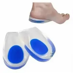 GENERICO - Par Plantillas Taloneras Gel Silicona Color Azul ( 2 Unidades)