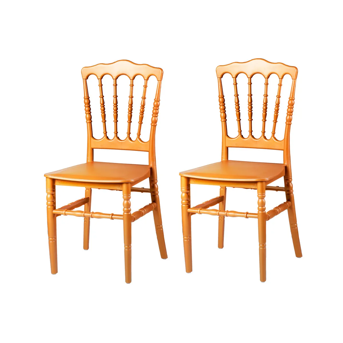 GENERICO - Pack 2 Sillas Fiesta Comedor Art Napoleon Doradas