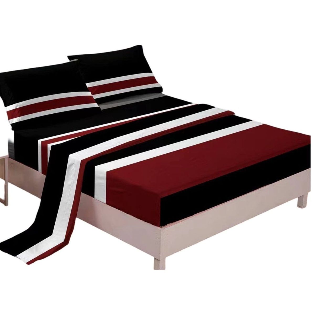 GENERICO - Juego Sábanas Algodón 2 Plazas Suaves 8O1