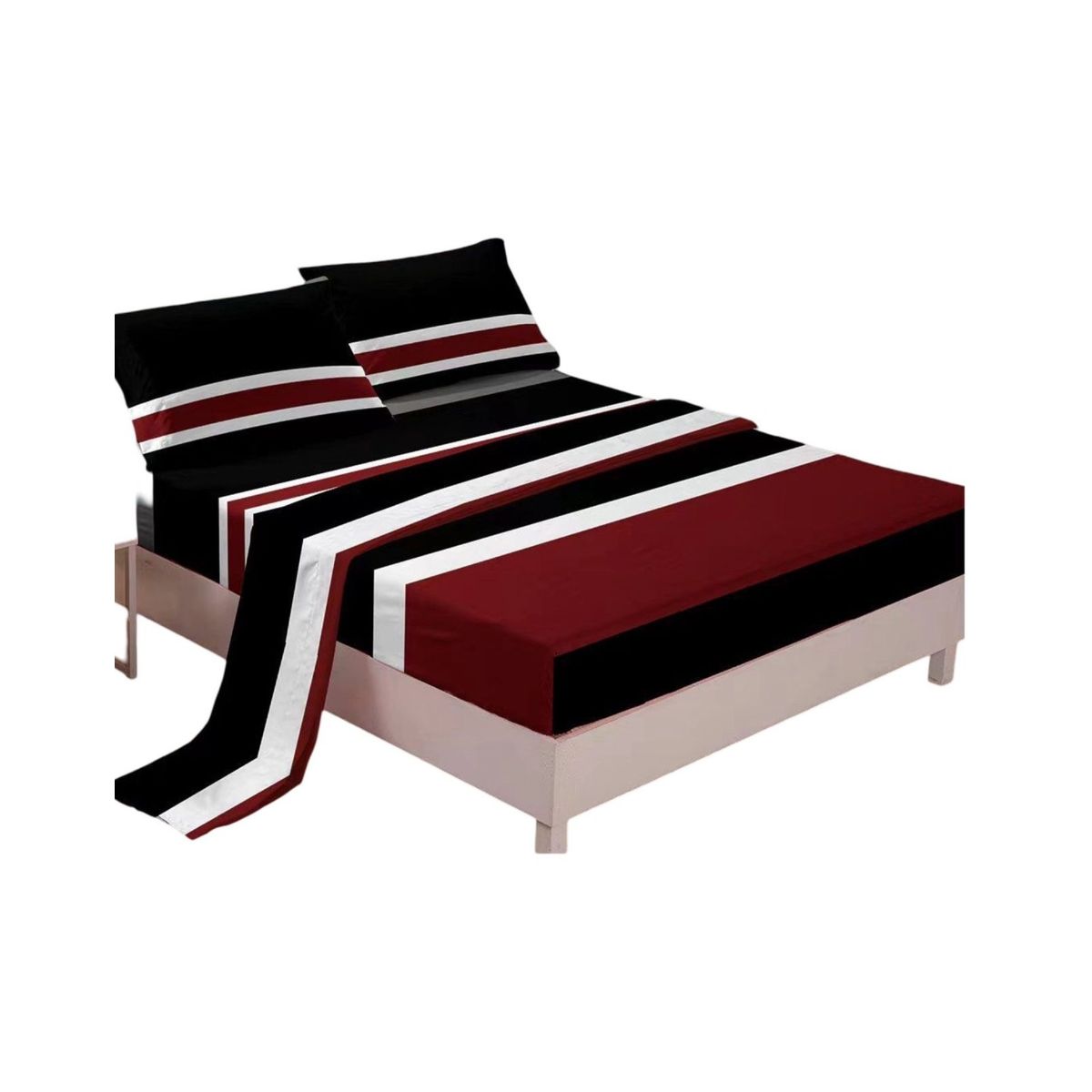 GENERICO - Juego Sábanas Algodón 2 Plazas Suaves 8O1