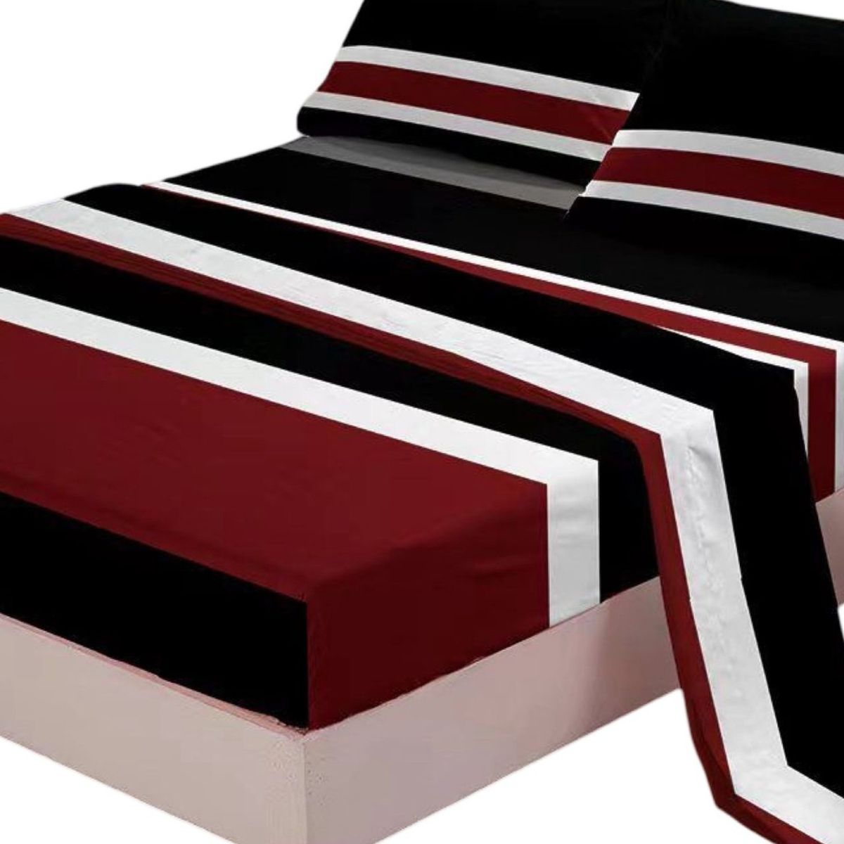 GENERICO - Juego Sábanas Algodón 2 Plazas Suaves 8O1