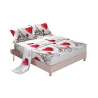 Juego Sábanas Algodón Plaza y Media Suaves 8O3