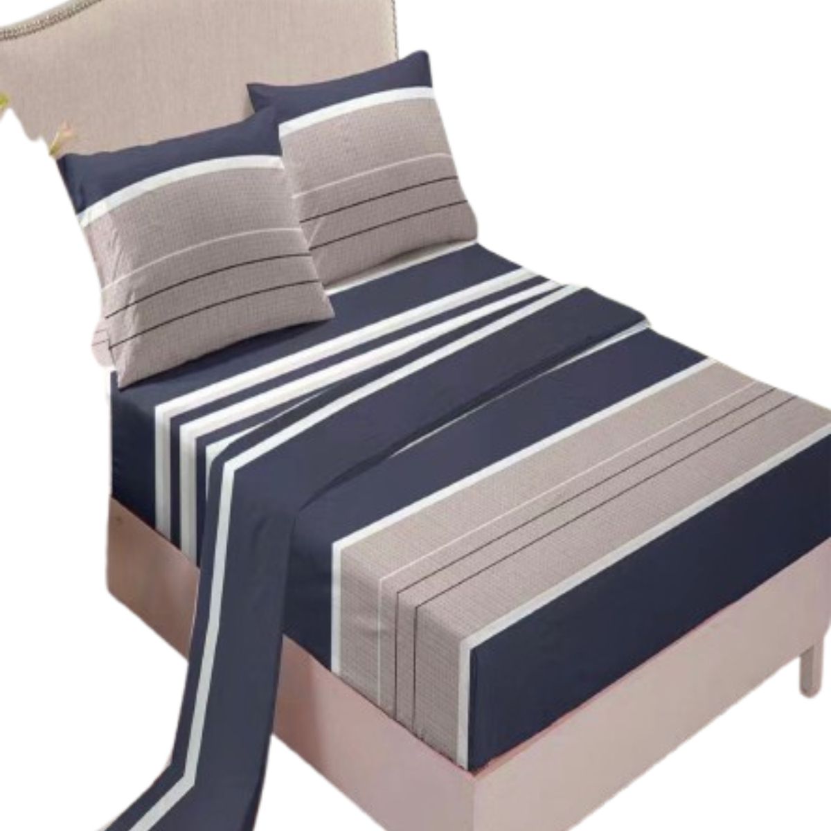 GENERICO - Juego Sábanas Algodón King Suaves 8O11