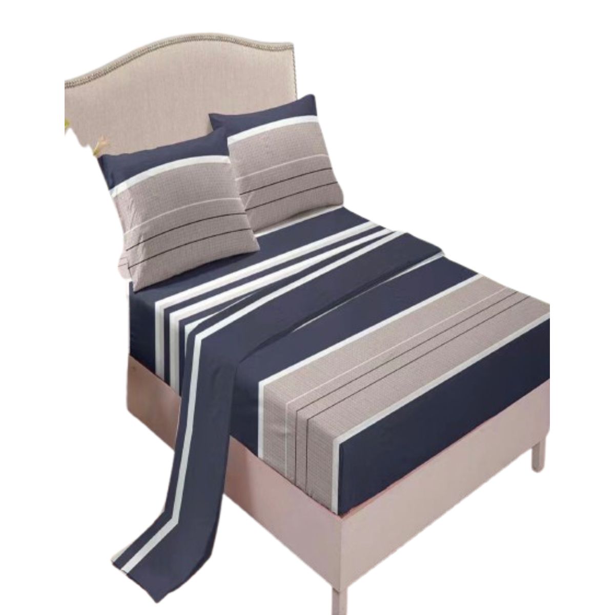 GENERICO - Juego Sábanas Algodón King Suaves 8O11