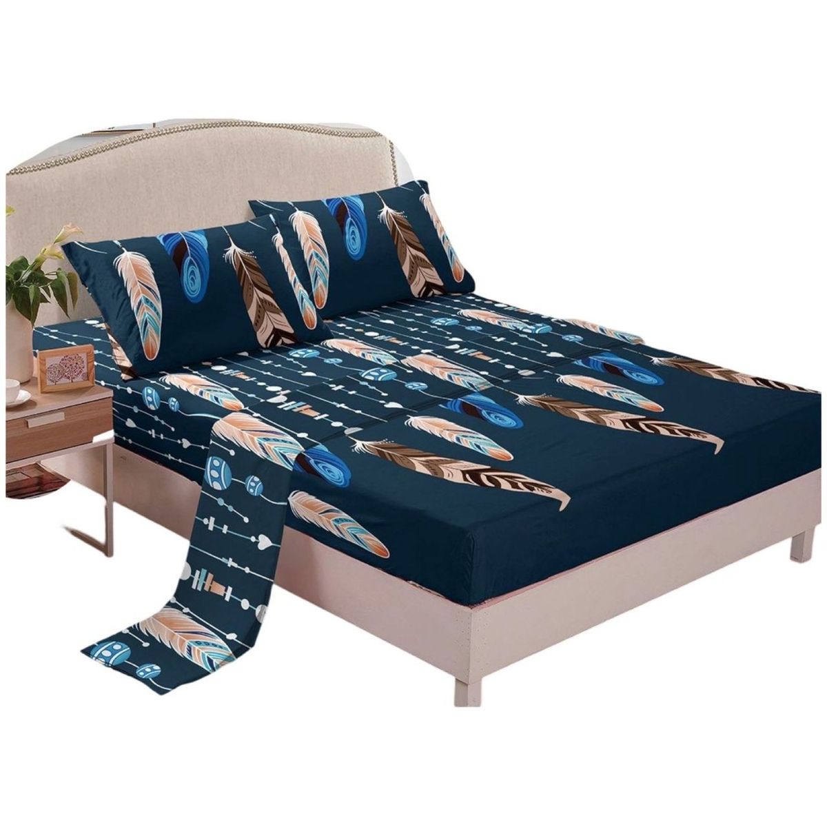 GENERICO - Juego Sábanas Algodón King Suaves 8O7