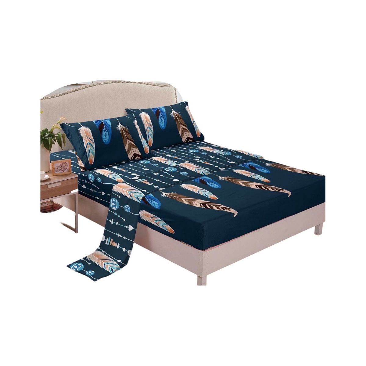 GENERICO - Juego Sábanas Algodón King Suaves 8O7