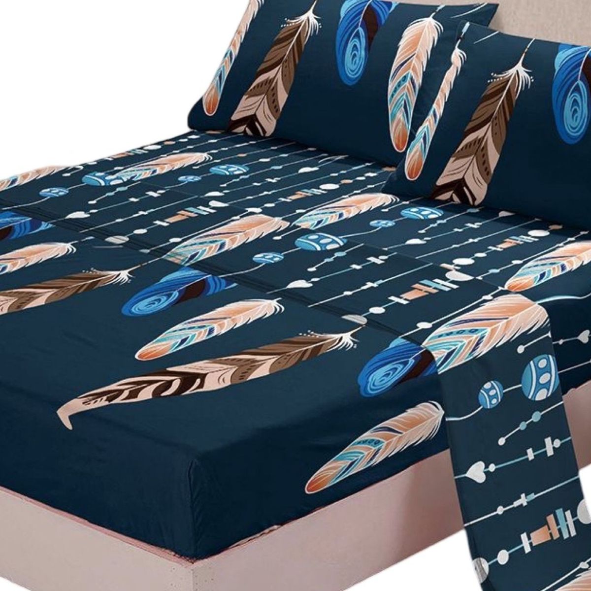 GENERICO - Juego Sábanas Algodón King Suaves 8O7