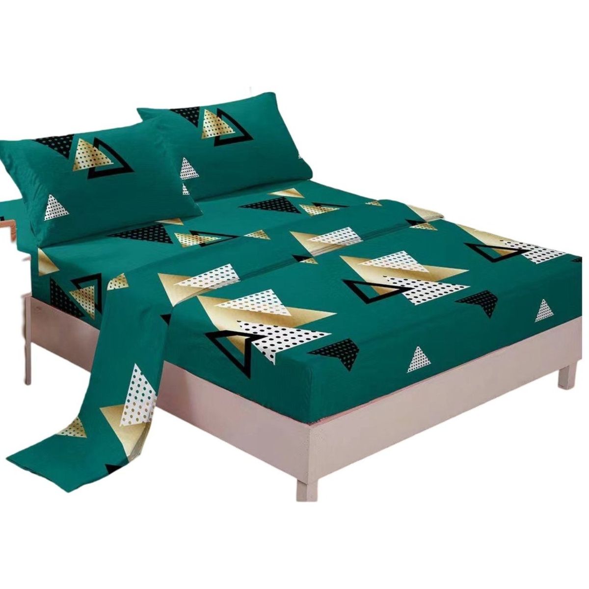 GENERICO - Juego Sábanas Algodón 2 Plazas Suaves 8O4