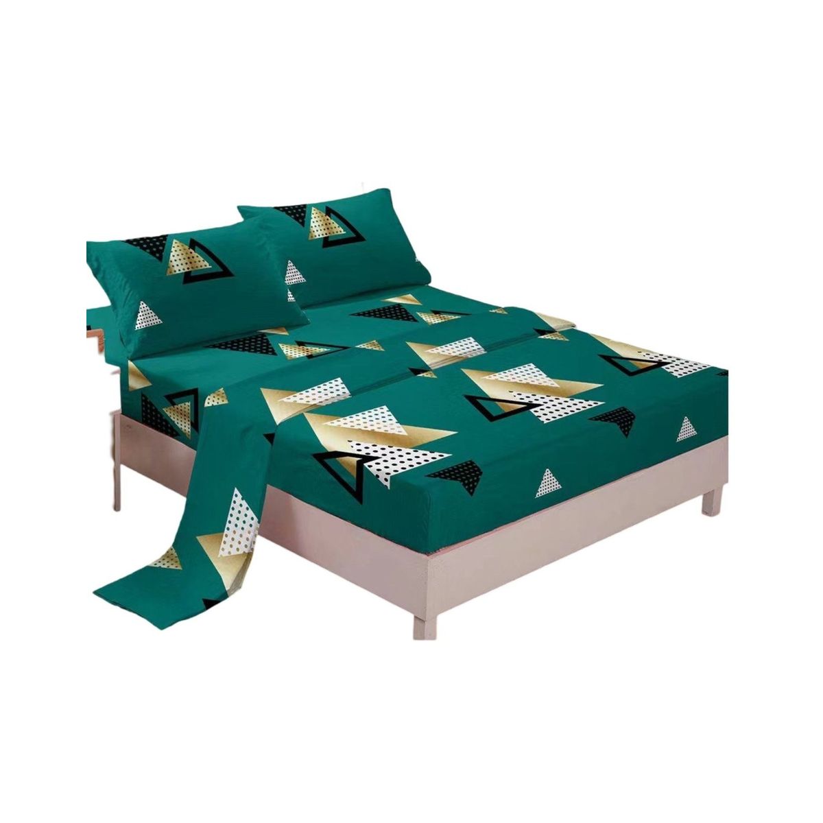 GENERICO - Juego Sábanas Algodón 2 Plazas Suaves 8O4