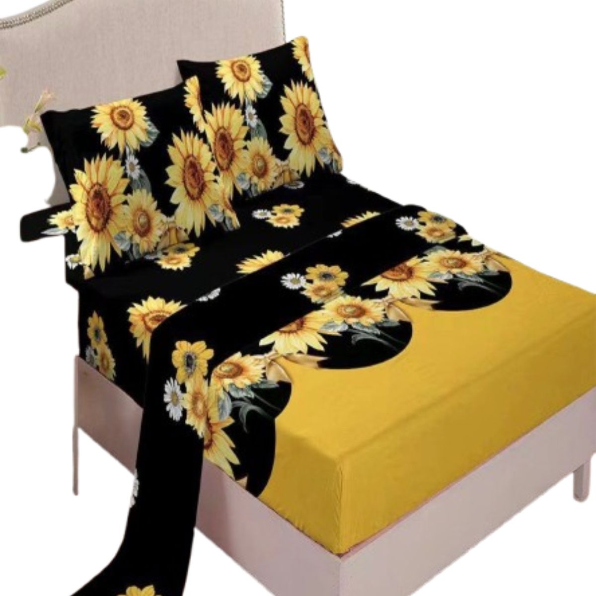 GENERICO - Juego Sábanas Algodón Plaza y Media Suaves 8O10