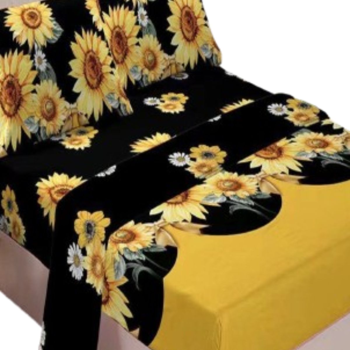 GENERICO - Juego Sábanas Algodón Plaza y Media Suaves 8O10