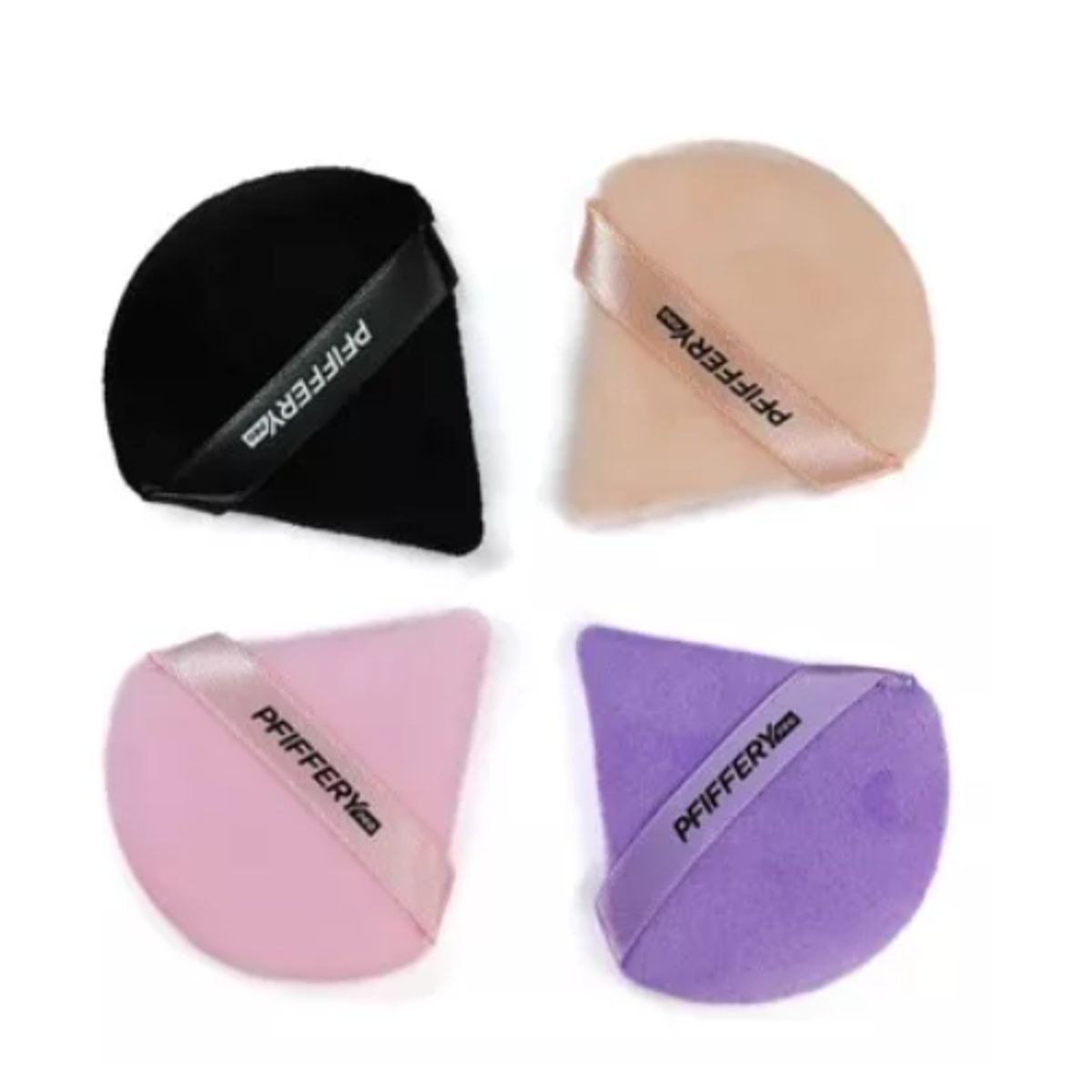 PFIFFERY - Set de 4 esponjas profesionales aplicadoras de maquillaje tipo borla