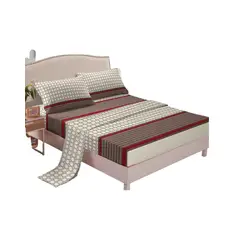 GENERICO - Juego Sábanas Algodón 2 Plazas Suaves 8O9