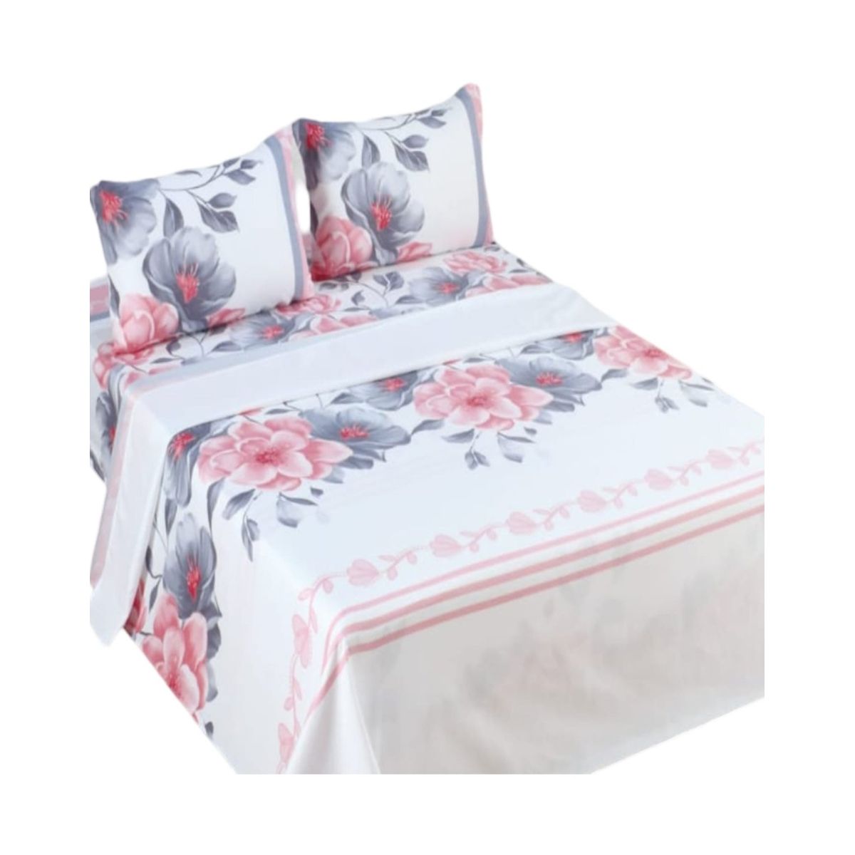 GENERICO - Sábana King de 144 Hilos Algodón Suave 8O17