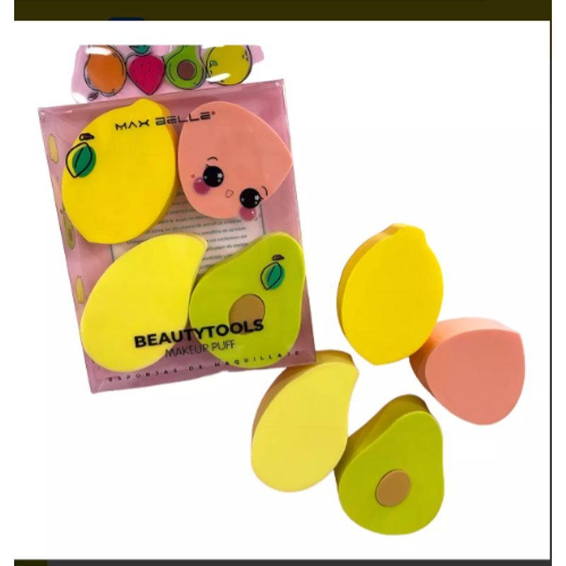 MAXBELLE - Set de 5 esponjas profesionales aplicadoras de maquillaje en formas variadas