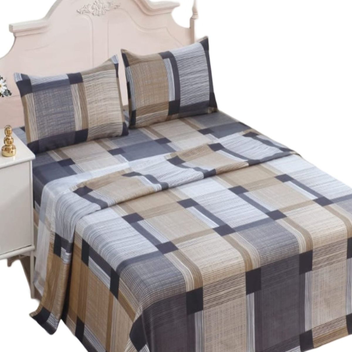 GENERICO - Sábana 144 Hilos Algodón King Premium 8O11