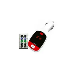 DBLUE - Transmisor Fm Auto Auxiliar Y Usb Auto Blanco - SC