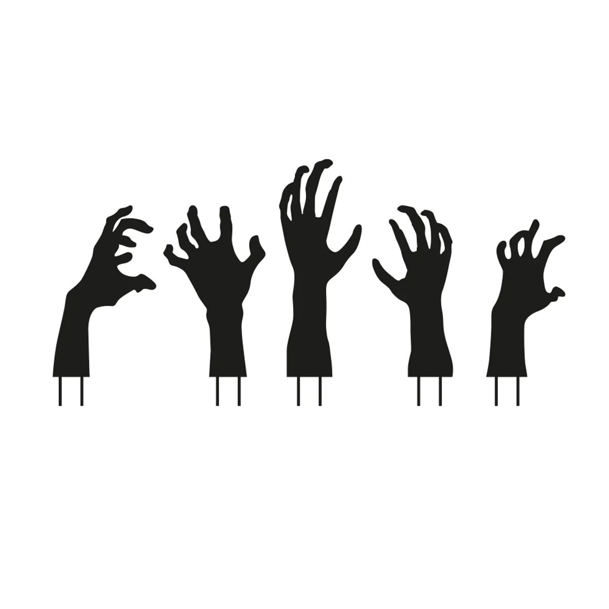 FRANK & MORTIS - Pack 5 Estacas De Metal Manos Zombies Adorno Halloween