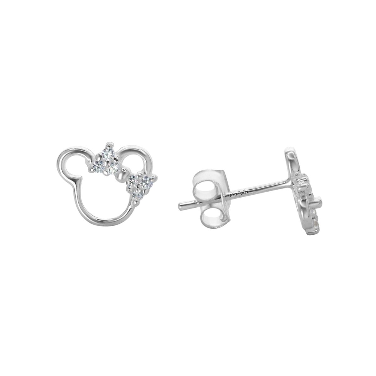 GENERICO - Aros De Plata 925 Con Lazo Brillante y Micro Circones