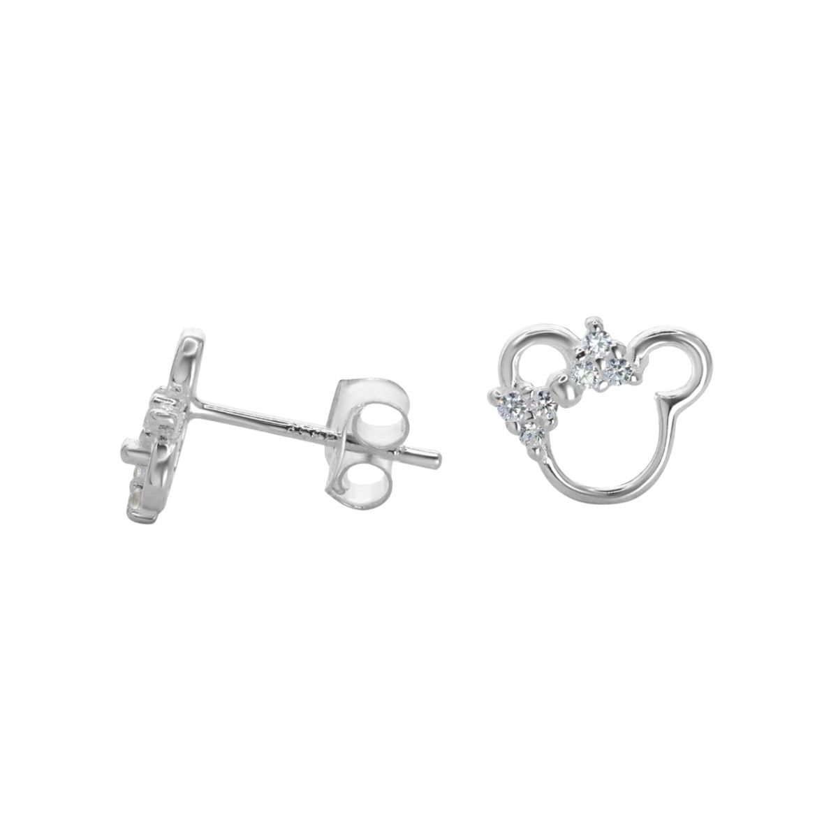 GENERICO - Aros De Plata 925 Con Lazo Brillante y Micro Circones