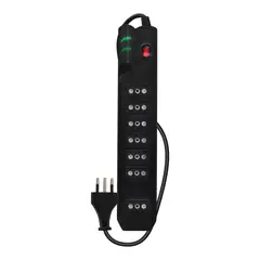 MLAB - ALARGADOR ELECT C PROTEC SOBREVOLTAJE 1400J 7 TOMAS 3 MTS MCL-07 Color Negro