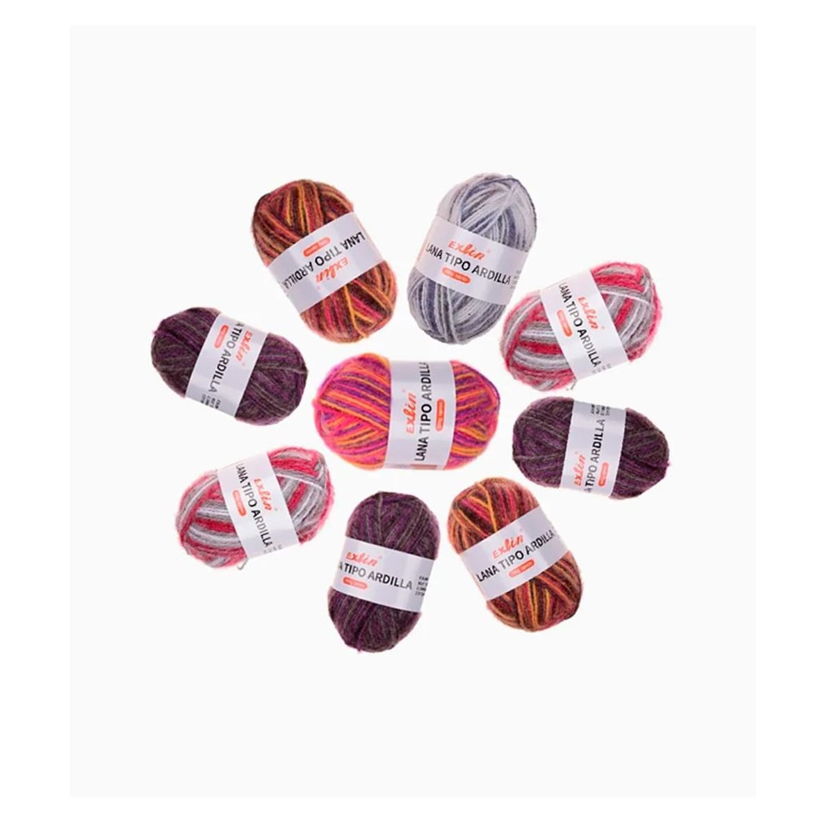 GENERICO - Lana Ovillo Tipo Ardilla set 10 und