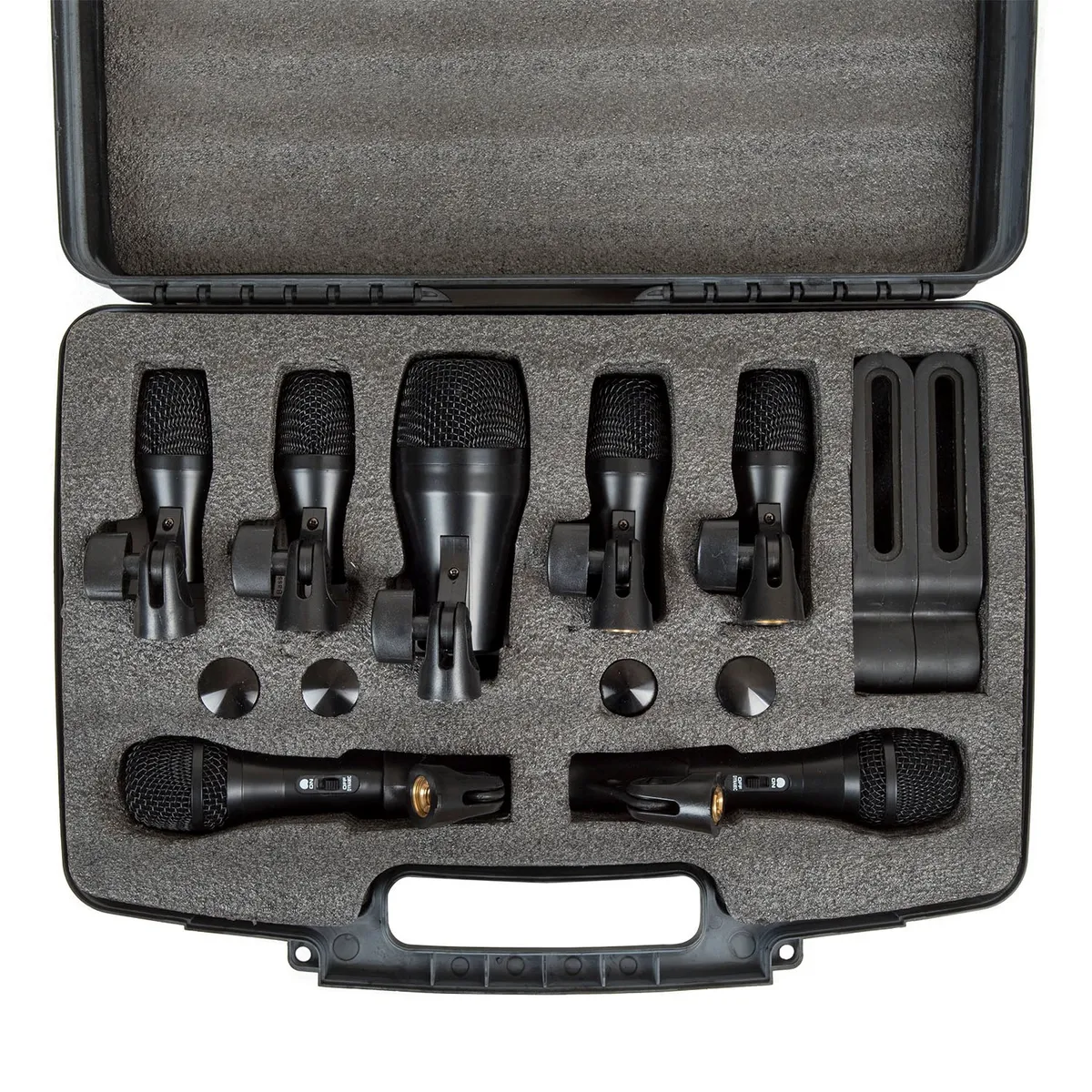 EPIC - Kit 7 Micrófonos Para Batería Con Maletín